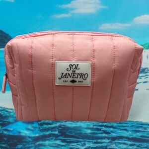 Sol de Janeiro Limited Edition Pink Quilted Cosmetic Bag NWOT